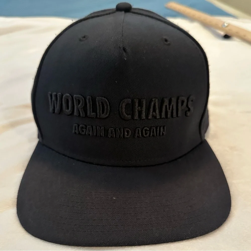 Air Jordan World Champs Again & Again Black Snapback Cap Jumpman Hat 91 92 93 OS